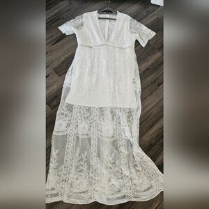 New Lace Maxi Casual wedding or Bridal Shower Dress